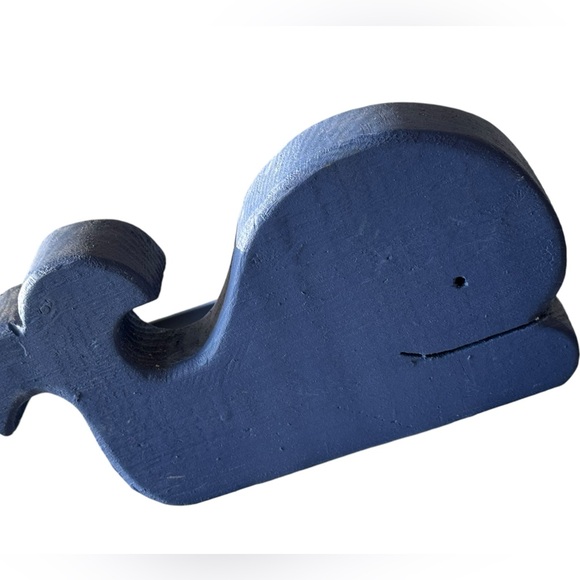 Wooden blue whale Home decor Baby’s nursery room - Picture 2 of 3